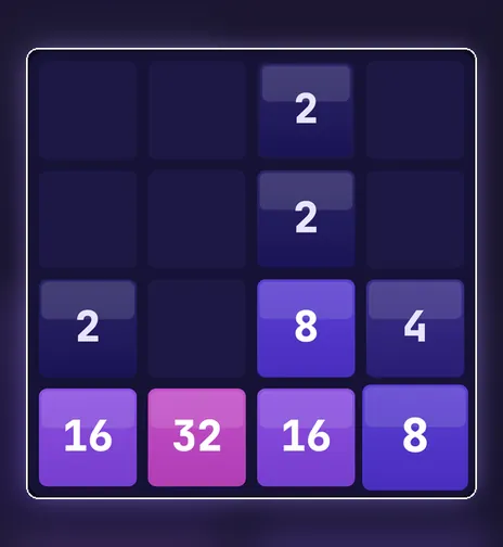 2048 game screen on PlayNovarc