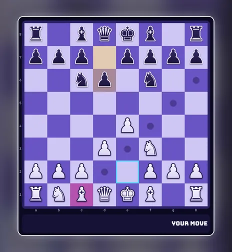 Chess game screen on PlayNovarc