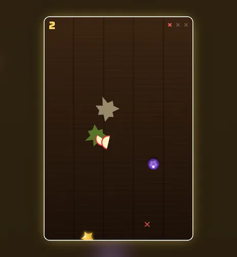 Fruit Slicer game screen on PlayNovarc