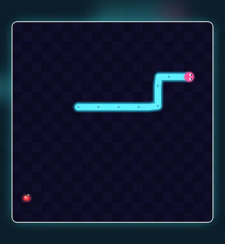 Neon Snake game screen on PlayNovarc