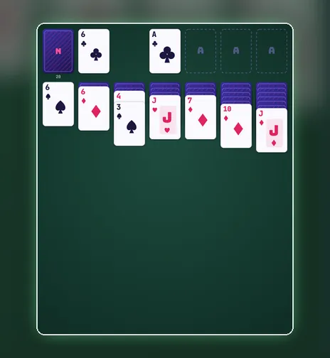 Solitaire game screen on PlayNovarc