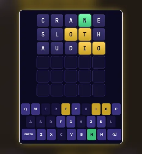 Word Guess game screen on PlayNovarc