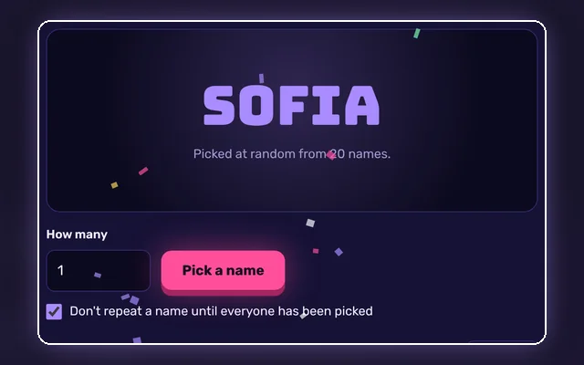 Random Name Picker